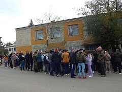 Граждане запаса, призванные в рамках частичной мобилизации,  вчера прибыли в военкомат Лысых Гор  