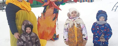 В детском саду села Новая Красавка встретили Масленицу