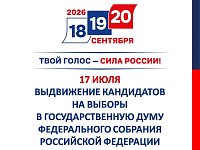 Продолжается подача кандидатами документов для выдвижения на выборы в Госдуму