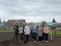 Активисты «Движения Первых» высадили в школьном саду яблони