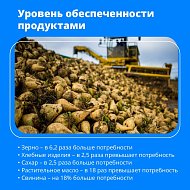 Объёмы производимых в нашем регионе продуктов позволяют снабдить население продовольствием с избытком