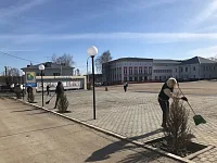 Лысогорцы приняли участие в первом весеннем субботнике