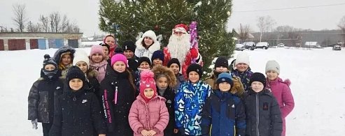 В центре села Бутырки поставили новогоднюю ёлку