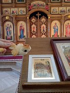 В храме Лысых Гор раздавали жаворонков