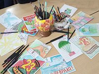 Воспитанники Лысогорской школы искусств сделали открытки участникам СВО ко Дню защитника Отечества