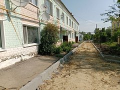 В Лысых Горах благоустраивают дворы многоквартирных домов №2 и №4 по улице Луговая