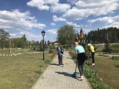 В Лысых Горах продолжаются субботники на объектах, которые были благоустроены благодаря федеральной программе «Формирование комфортной городской среды» национального проекта «Инфраструктура для жизни»