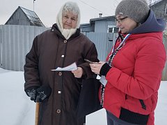 Члены участковых избирательных комиссий продолжают адресный обход